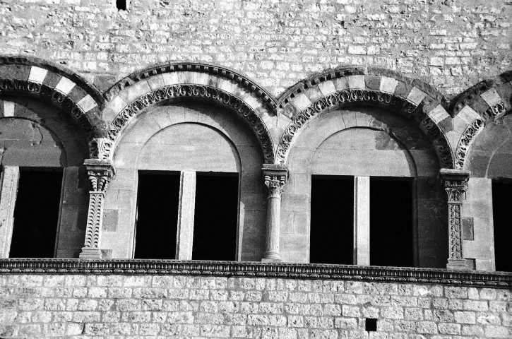 Montélimar. - Détail de la façade ouest du château des Adhémar.