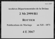 Publications de mariages (an XII-1871).