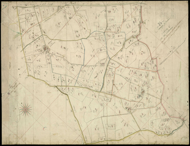Section C, les Cardinaux. Hameau des Cardinaux (agrandissement sur Village et hameaux développement).