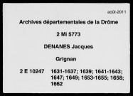 1er janvier 1631-20 août 1669
