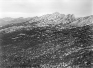 Vue aérienne du plateau.