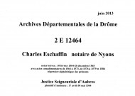 Notes brèves (20 janvier 1563-26 septembre 1565).