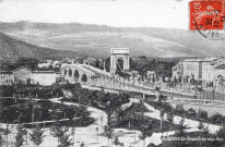 Les deux ponts sur le Rhône.