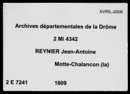 1er janvier-30 juin 1809