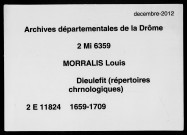 Répertoires chronologiques (6 juin 1659-21 février 1709).