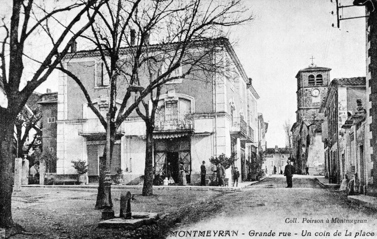 La place de la Mairie et la Grande Rue.