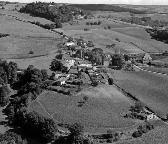 Vue aérienne du village.