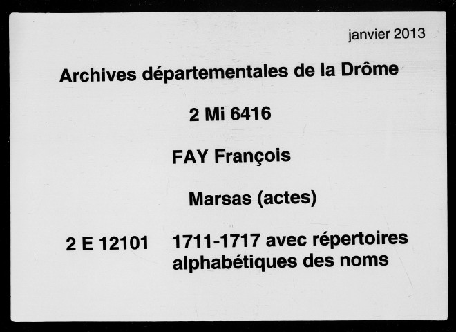 Répertoire général. (1664-1691, 1693-1717).