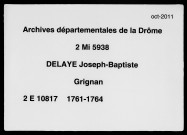 29 septembre 1761-7 mai 1764