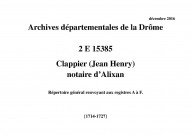 Répertoire gérénal renvoyant aux registres A à F [1714-1727].