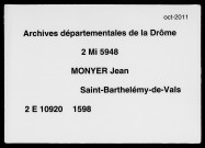 25 janvier-20 décembre 1598