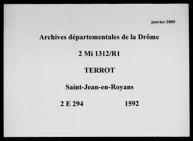 Notes brèves (1592).