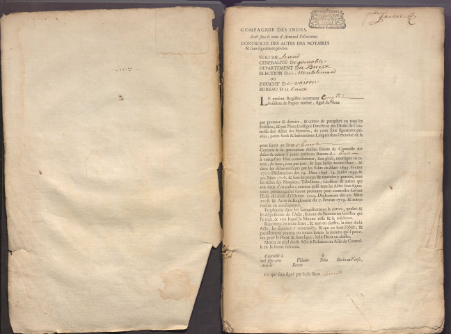 14 septembre 1721-24 janvier 1723