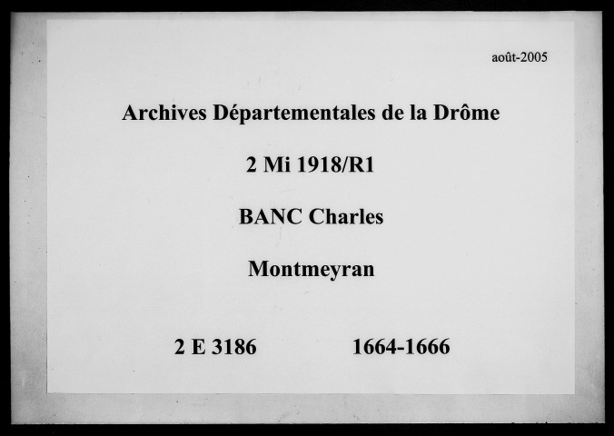 3 février 1664-9 janvier 1666