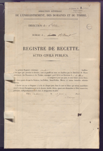  11 janvier 1871 - 11 novembre 1871