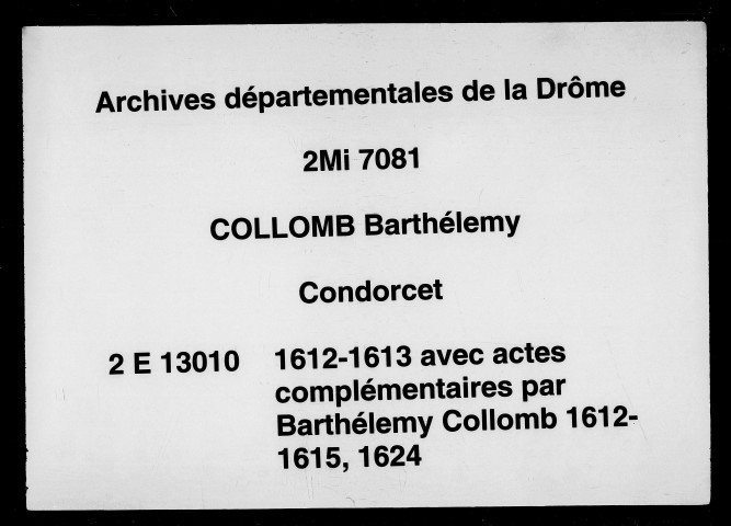 12 janvier 1612-1er décembre 1613