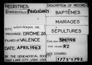 Religion protestante. - Baptêmes, mariages, sépultures (1773-1792).