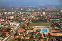 Vue aérienne des quartiers sud de la ville.