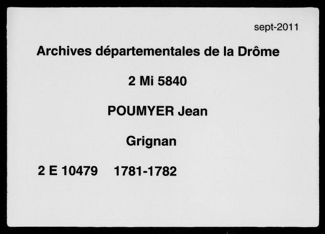 17 mai 1781-21 avril 1782