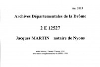 Notes brèves (3-23 mars 1534).