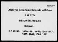 1er janvier 1634-12 juillet 1671