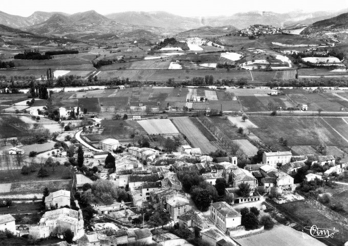 Vue aérienne du village.