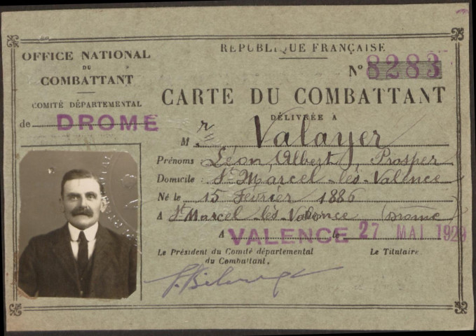 Valayer, Léon Albert Prosper