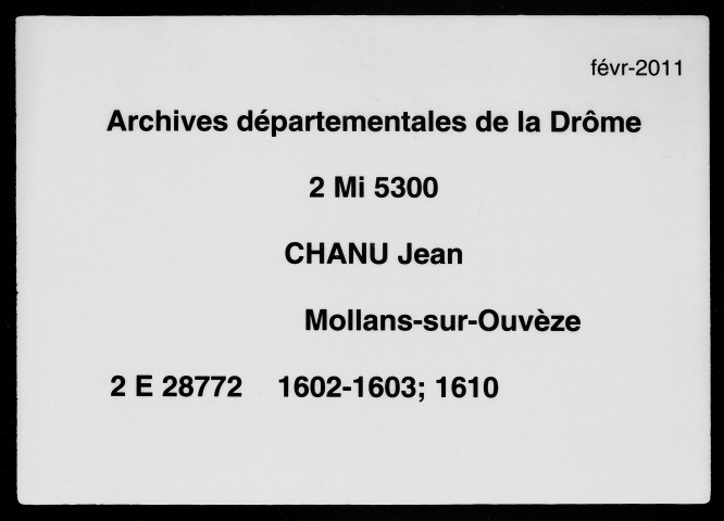 3 janvier-17 décembre 1602
