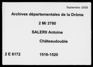 25 février 1516-29 septembre 1520