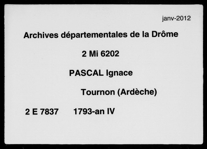 29 août 1793-29 germinal an IV