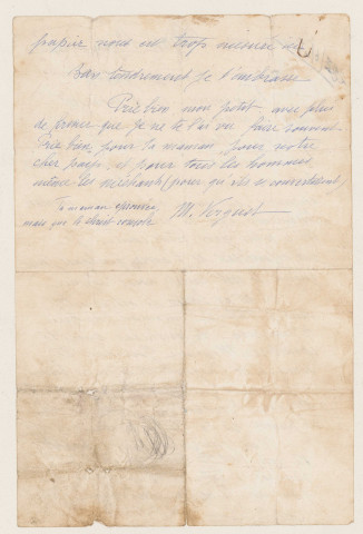 Correspondance envoyée à François Verguet (juin à août 1941).