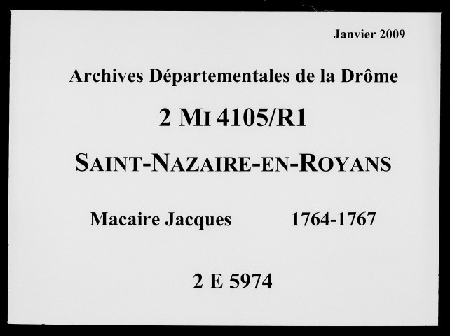 26 décembre 1758-3 février 1767