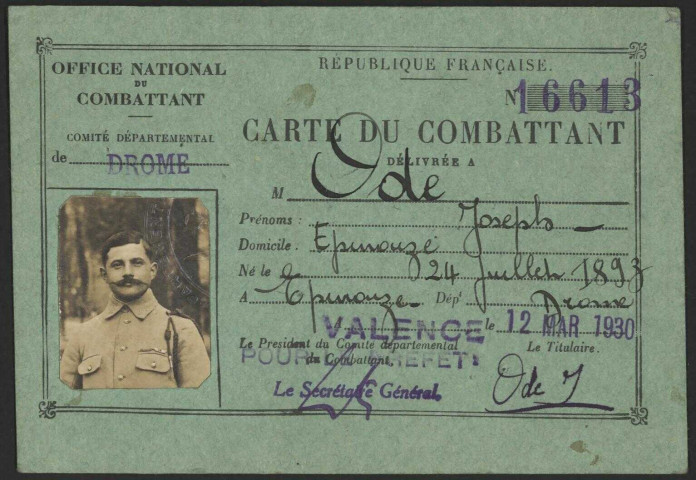 Ode, Joseph Alexandre