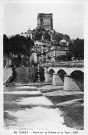 Crest.- Vue de la ville et du pont sur la Drôme.