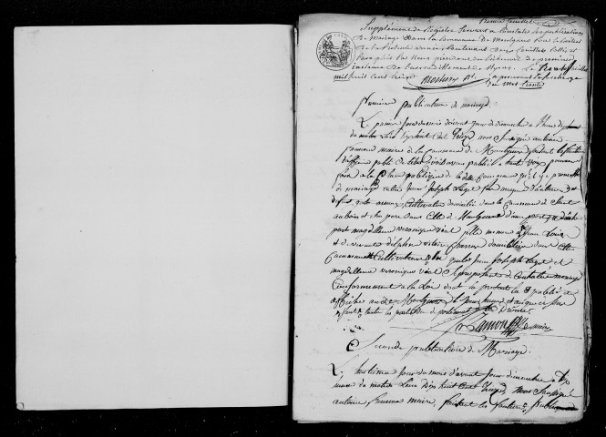 Publications de mariages (1808-1897).