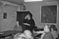La Motte-de-Galaure. - Assemblée générale de Trésors Drômois le 28 novembre 1981, réunion avec Mrs Rochegude, Small et Cérézo.