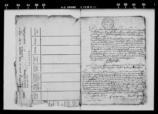 Déclarations de décès et permis d'inhumer (1751-1781).