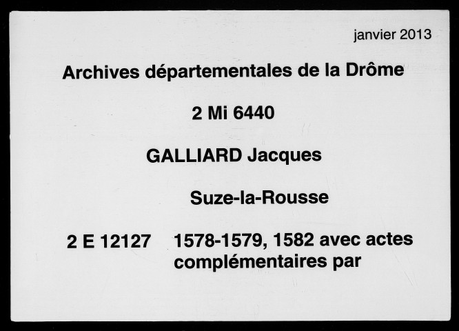 18 novembre 1578-21 mars 1582