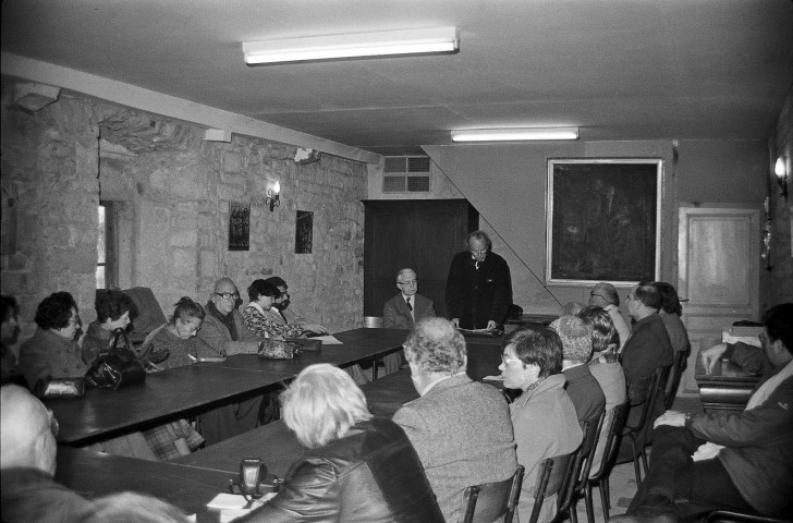 La Motte-de-Galaure. - Assemblée générale de Trésors Drômois le 28 novembre 1981.