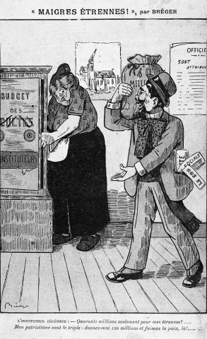 Caricature, extrait de "L'Assiette au Beurre".