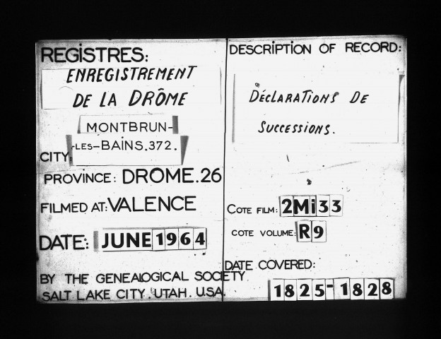 2 mars 1825 - 14 juillet 1828 