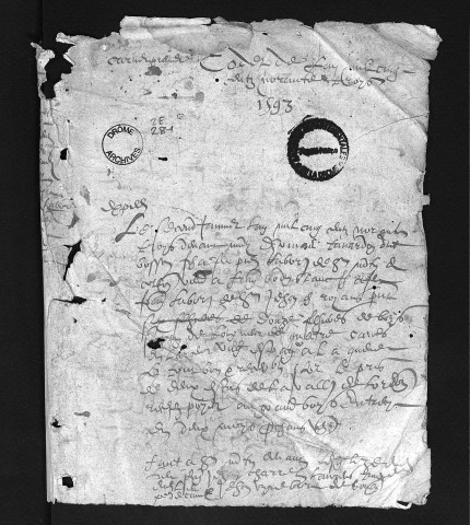 Notes brèves (1593).