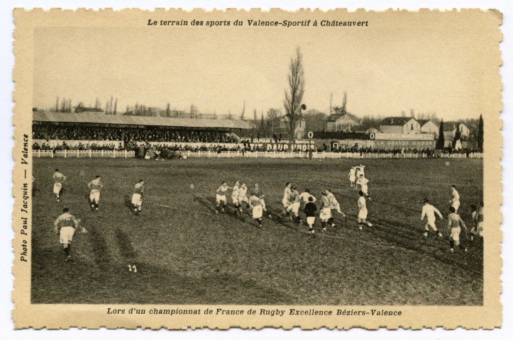 Valence, stade de Châteauvert, championnat de France de Rugby Excellence.- Rencontre Bézier Valence.