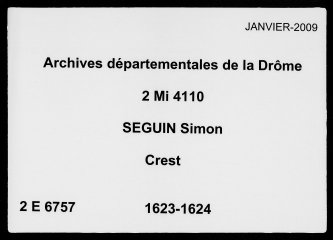 1er mai 1623-18 décembre 1624