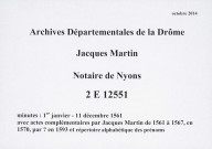 27 décembre 1560-23 novembre 1561
