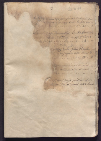 Grand-livre (1730-1761).