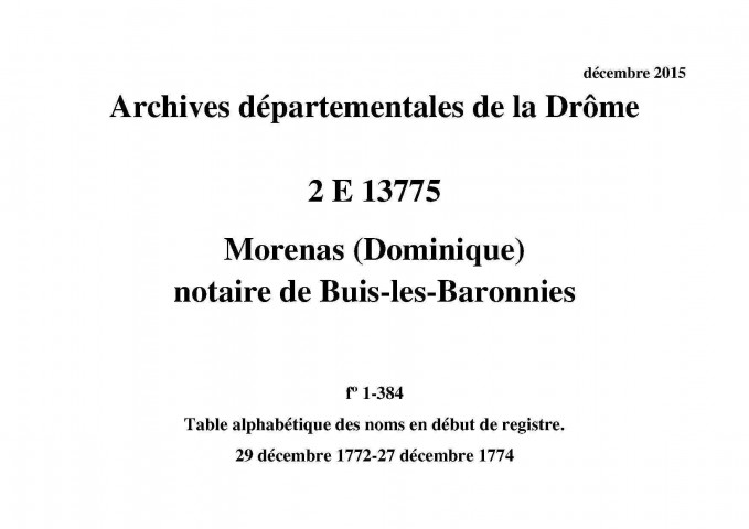 29 décembre 1772-27 décembre 1774