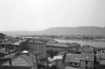 Valence.- Vue de la basse ville et du Rhône, prise de la terrasse des Archives départementales.