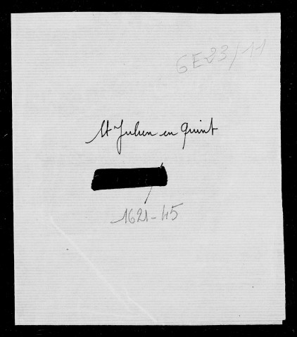 Baptêmes (1621-1645).