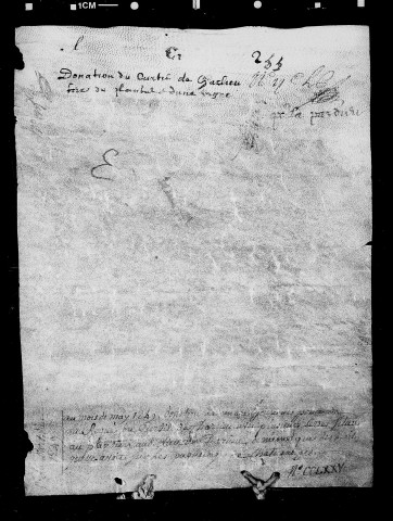 Donation par Ademara, fille du seigneur Ademar Marro et femme de Ponce de la Roche.